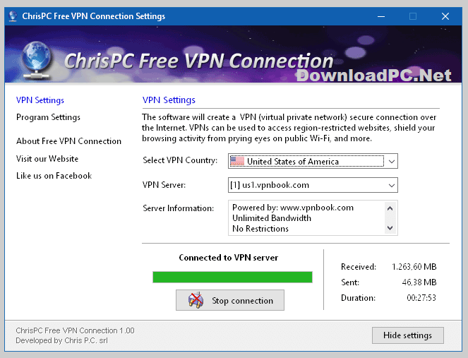 ChrisPC Free VPN Connection Free Download