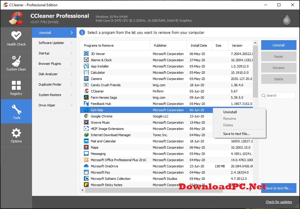 CCleaner Professional Serial Key Free Download for Lifetime